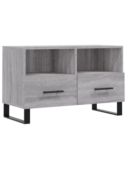 Tv skapītis, pelēka ozolkoka, 80x36x50 cm, inženierijas koks