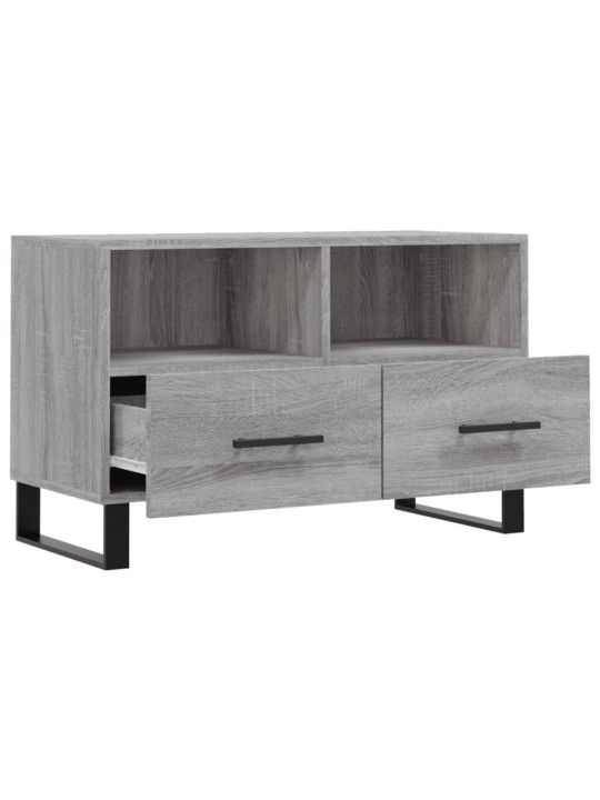 Tv skapītis, pelēka ozolkoka, 80x36x50 cm, inženierijas koks
