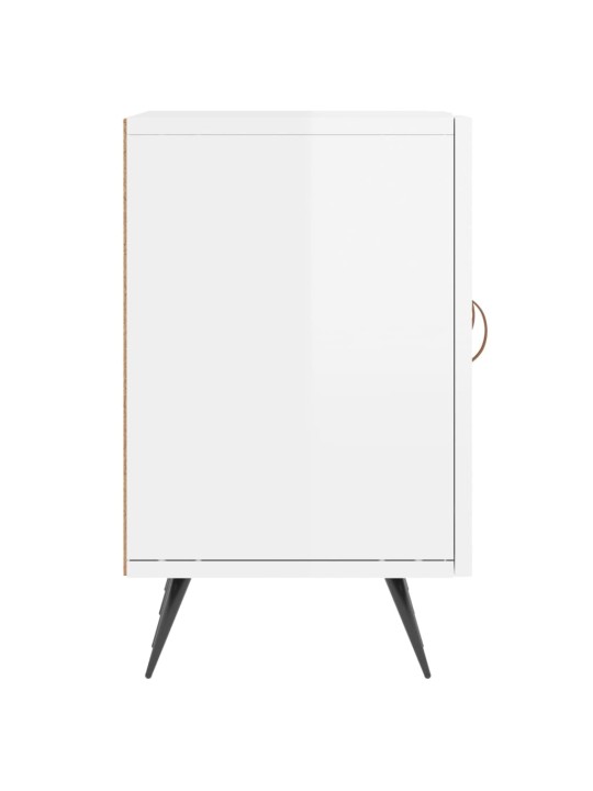 Tv skapītis, spīdīgi balts, 150x30x50 cm, inženierijas koks