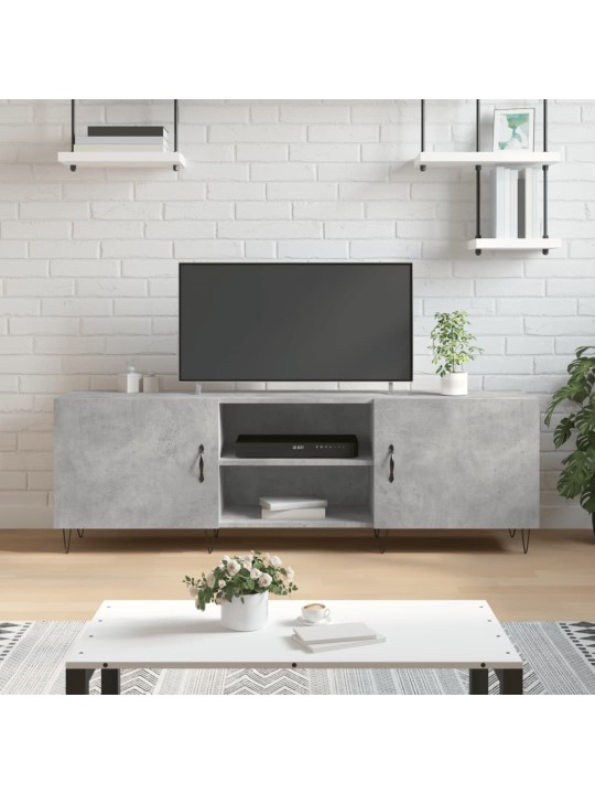 Tv skapītis, betona pelēks, 150x30x50 cm, inženierijas koks