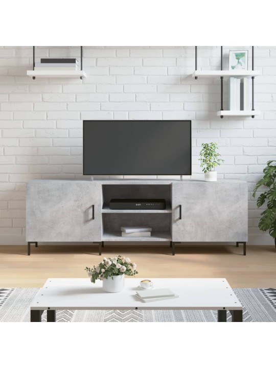 Tv skapītis, betona pelēks, 150x30x50 cm, inženierijas koks