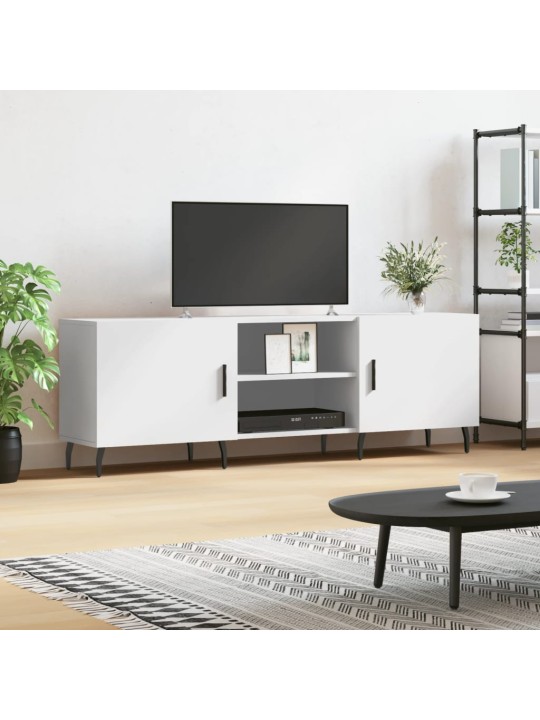 Tv skapītis, balts, 150x30x50 cm, inženierijas koks