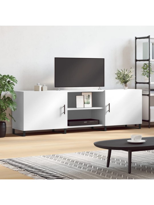 Tv skapītis, balts, 150x30x50 cm, inženierijas koks