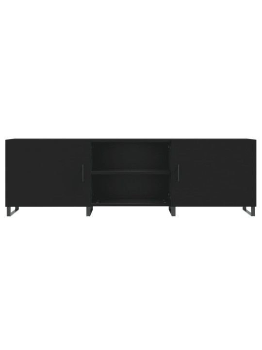 Tv skapītis, melns, 150x30x50 cm, inženierijas koks