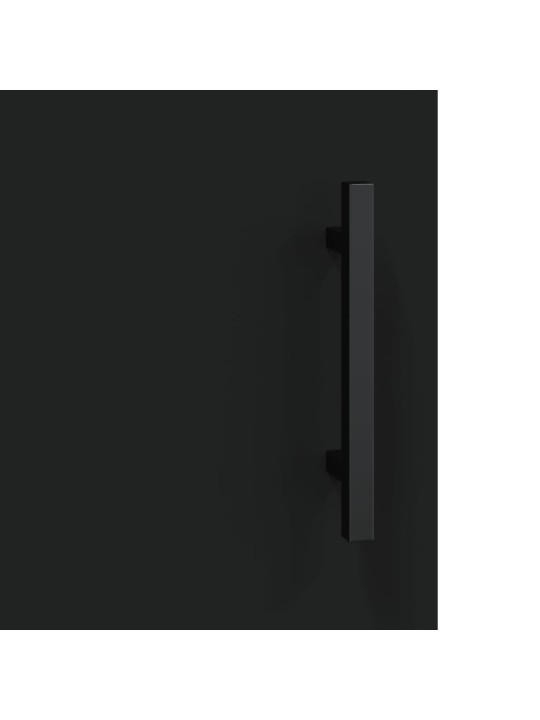 Tv skapītis, melns, 150x30x50 cm, inženierijas koks
