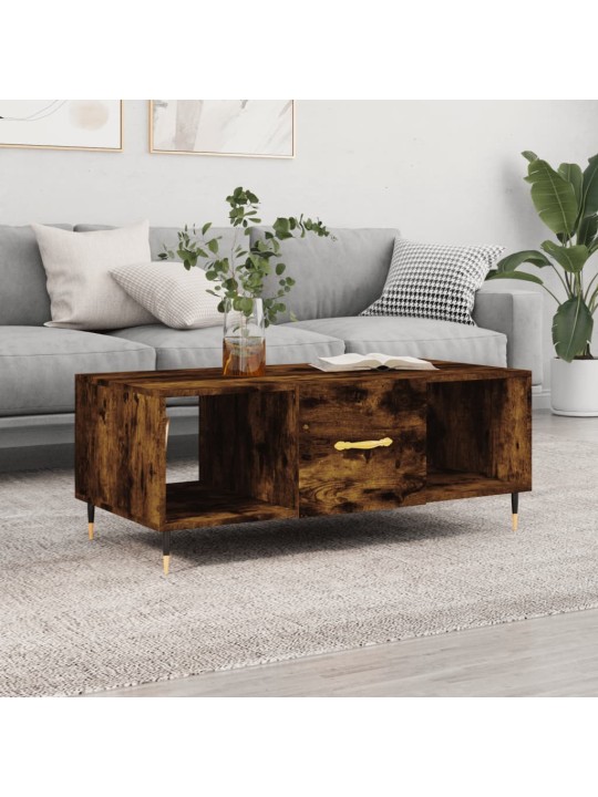 Kafijas galdiņš, koka krāsa, 102x50x40 cm, inženierijas koks