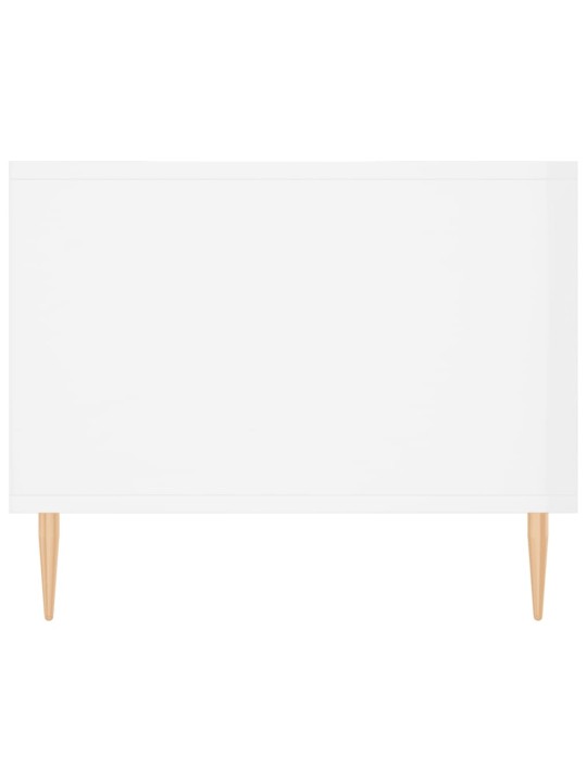 Kafijas galdiņš, spīdīgi balts, 102x50x40 cm, inženierijas koks