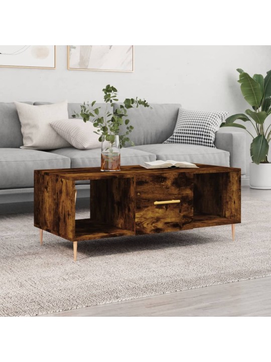 Kafijas galdiņš, koka krāsa, 102x50x40 cm, inženierijas koks