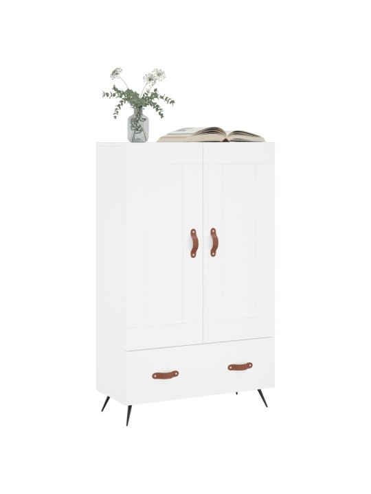 Augstais skapītis, balts, 69,5x31x115 cm, inženierijas koks