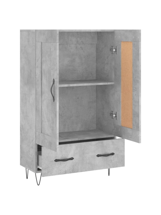 Augstais skapītis, pelēks, 69,5x31x115 cm, inženierijas koks