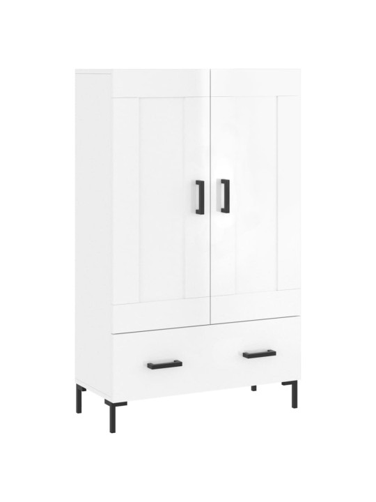 Augstais skapis, spīdīgi balts, 69,5x31x115cm inženierijas koks