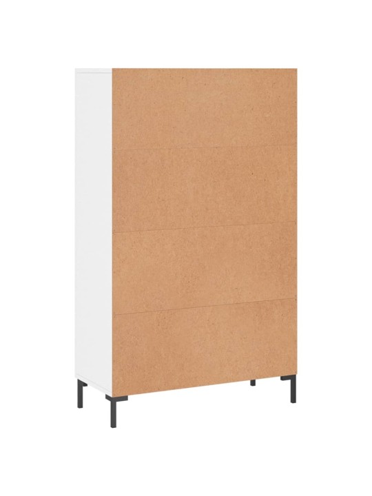 Augstais skapis, spīdīgi balts, 69,5x31x115cm inženierijas koks