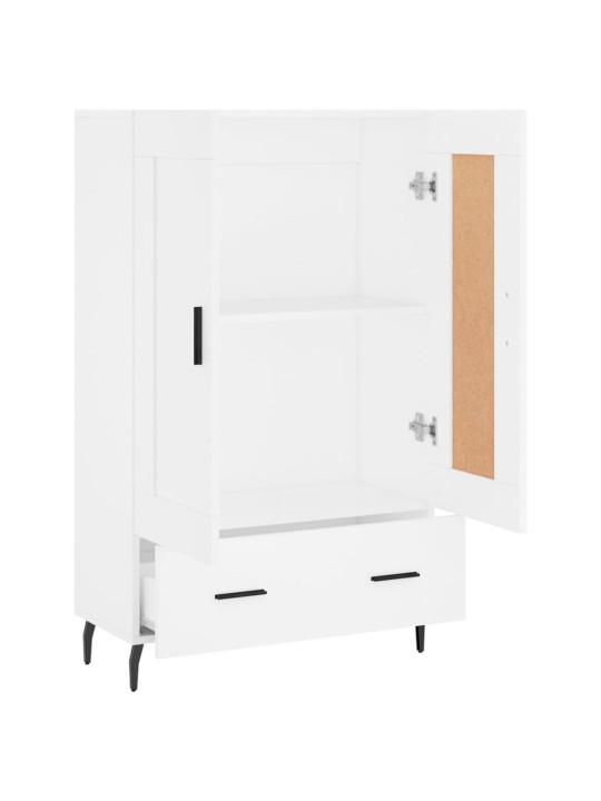 Augstais skapītis, balts, 69,5x31x115 cm, inženierijas koks