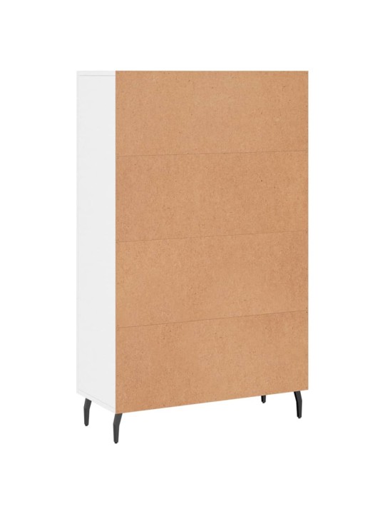Augstais skapis, spīdīgi balts, 69,5x31x115cm inženierijas koks