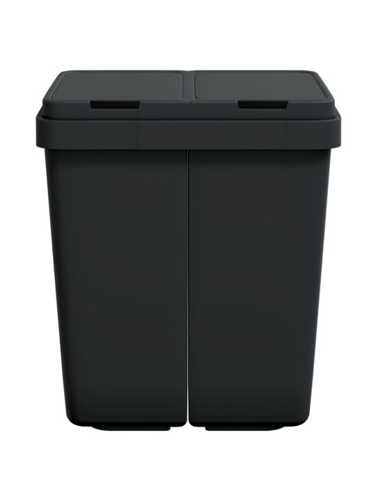 Dubultā atkritumu tvertne, antracītpelēka, 2x25 l
