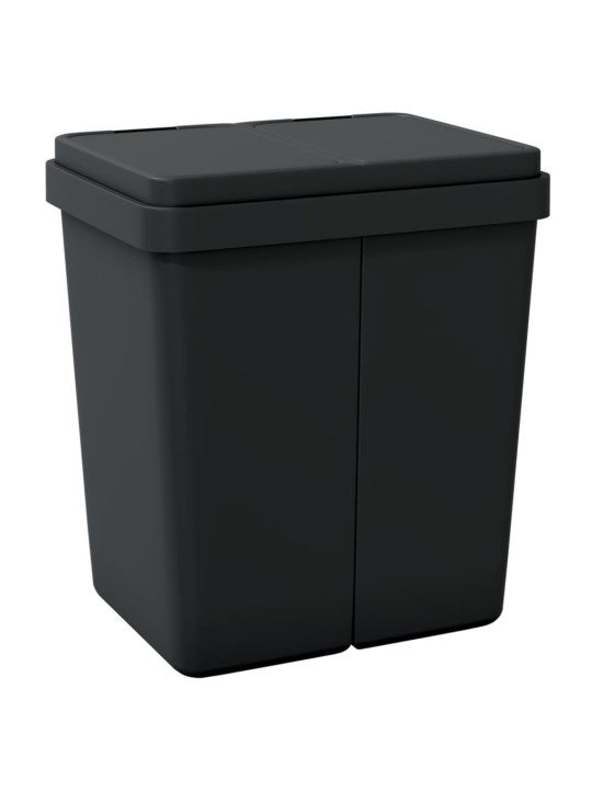 Dubultā atkritumu tvertne, antracītpelēka, 2x25 l