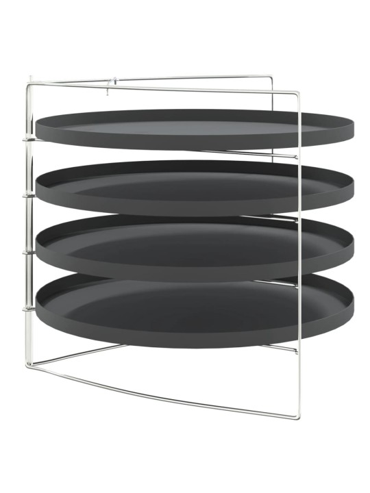 Picas pannas, 4 gab., ar statīvu, ø 28 cm, tērauds