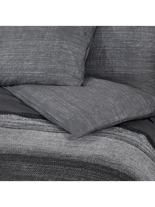Gultasveļas komplekts, tumši pelēks, 260x220 cm, kokvilna