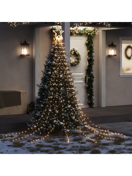 Ziemassvētku eglītes gaismiņas, 320 LED, silti baltas, 375 cm