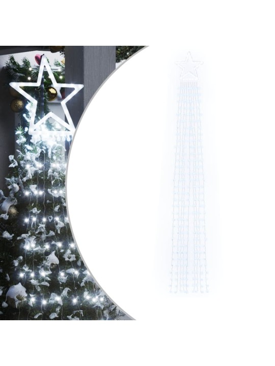 Ziemassvētku eglītes gaismiņas, 320 led, vēsi baltas, 375 cm