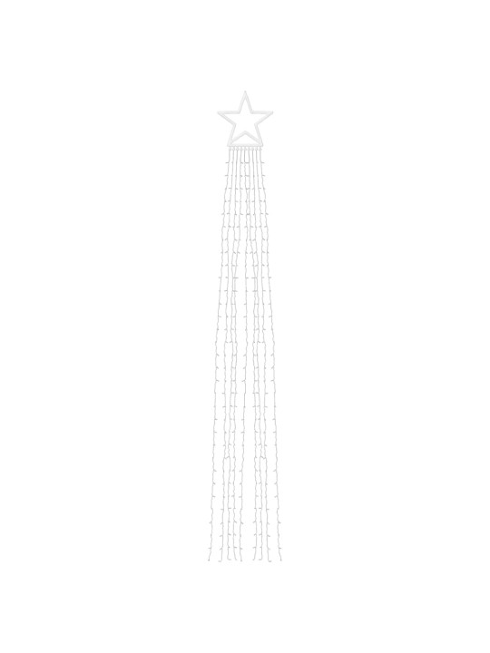 Ziemassvētku eglītes gaismiņas, 320 led, vēsi baltas, 375 cm