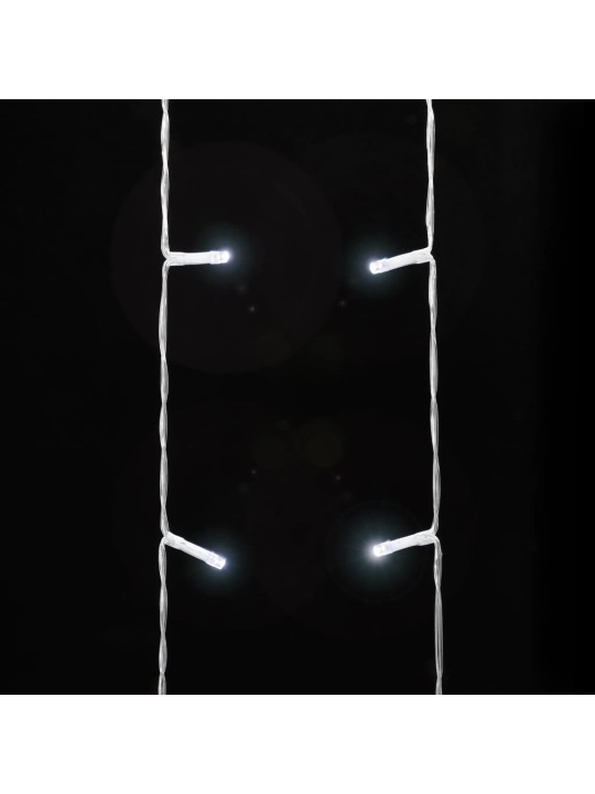 Ziemassvētku eglītes gaismiņas, 320 led, vēsi baltas, 375 cm
