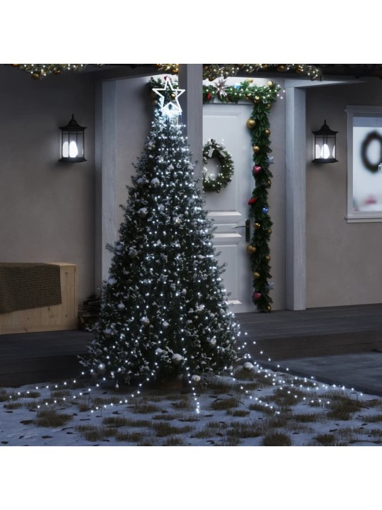 Ziemassvētku eglītes gaismiņas, 320 led, vēsi baltas, 375 cm