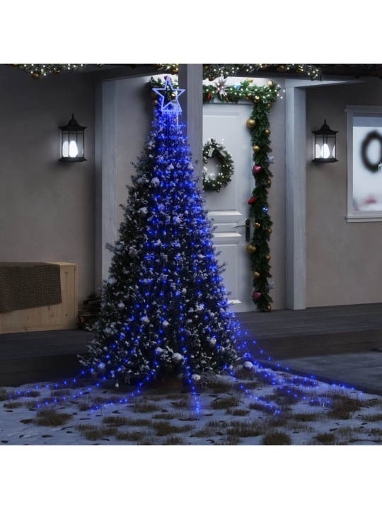 Ziemassvētku eglītes gaismiņas, 320 led, zilas, 375 cm