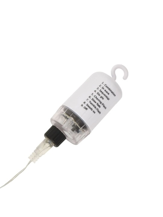 Ziemassvētku dekorācija, 140 led, vēsi baltas, 17 cm