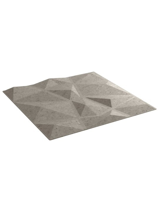 Sienas paneļi, 48 gab., pelēki, 50x50 cm, xps, 12 m², dimants