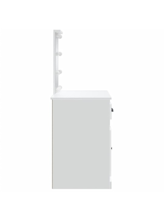 Spoguļgaldiņš ar led, balts, 90x42x132,5 cm