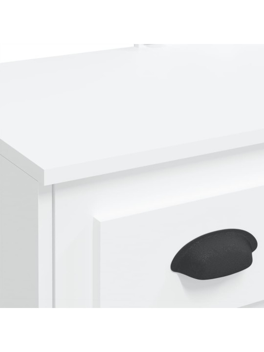 Spoguļgaldiņš ar led, balts, 90x42x132,5 cm