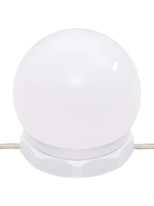 Spoguļgaldiņš ar led, balts, 90x42x132,5 cm