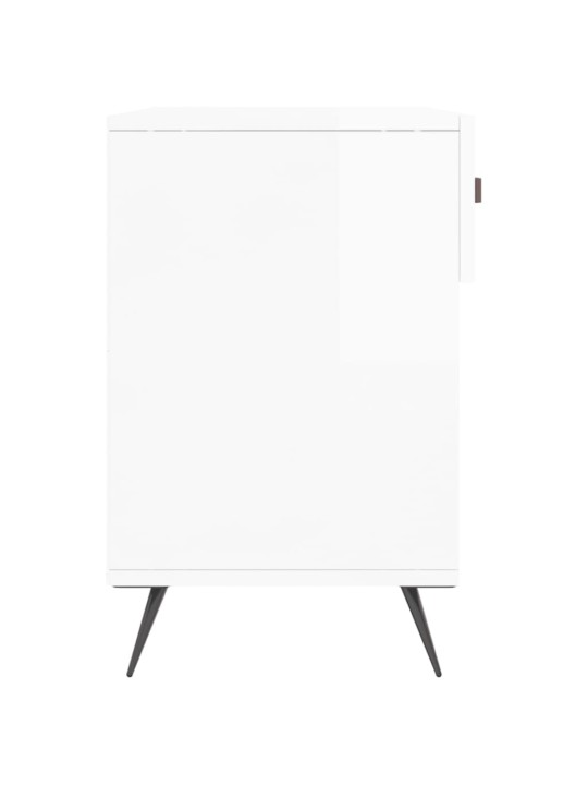 Apavu skapītis, spīdīgi balts, 102x35x55 cm, inženierijas koks