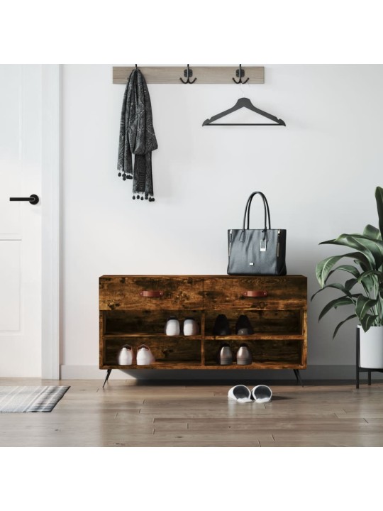 Apavu skapītis, koka krāsa, 102x35x55 cm, inženierijas koks