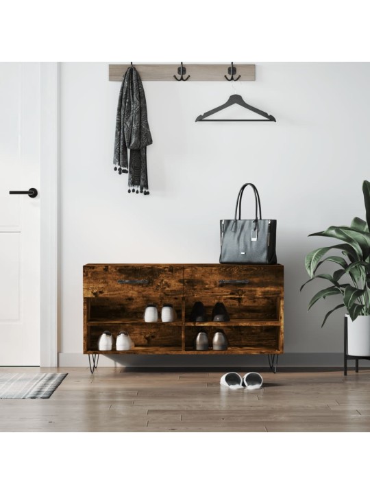 Apavu skapītis, koka krāsa, 102x35x55 cm, inženierijas koks