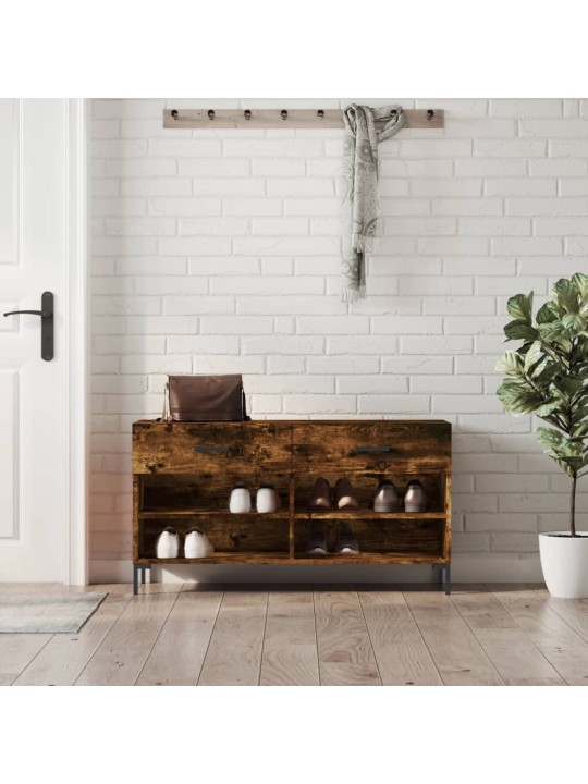 Apavu skapītis, koka krāsa, 102x35x55 cm, inženierijas koks