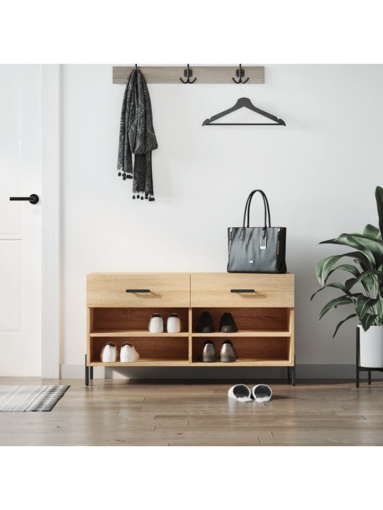 Apavu skapītis, ozolkoka krāsa, 102x35x55 cm, inženierijas koks