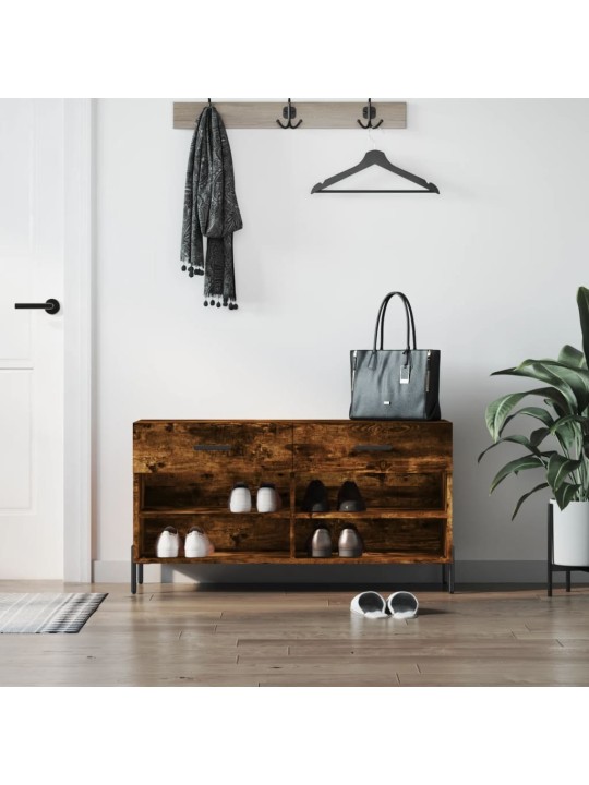 Apavu skapītis, koka krāsa, 102x35x55 cm, inženierijas koks