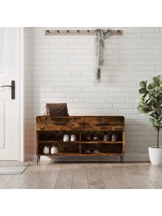 Apavu skapītis, koka krāsa, 102x35x55 cm, inženierijas koks