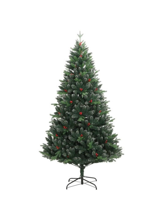 Mākslīgā ziemassvētku egle ar sarkanām ogām, 120 cm