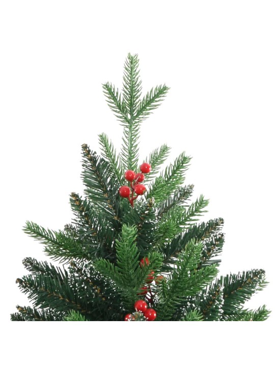 Mākslīgā ziemassvētku egle ar sarkanām ogām, 120 cm