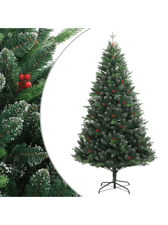 Mākslīgā ziemassvētku egle ar sarkanām ogām, 150 cm