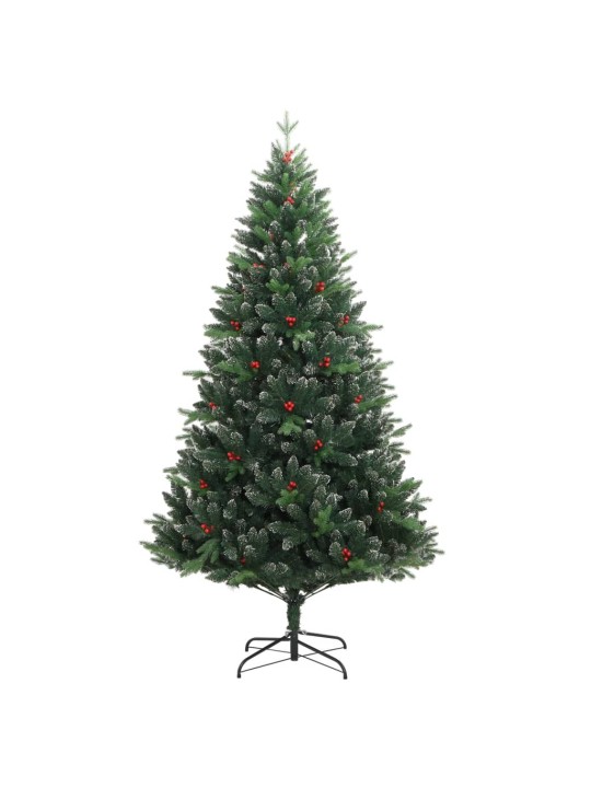 Mākslīgā ziemassvētku egle ar sarkanām ogām, 150 cm