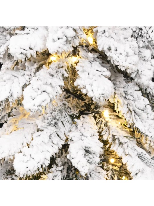 Izgaismota mākslīgā ziemassvētku egle ar sniegu, 130 led, 210cm