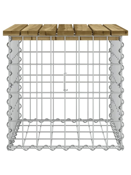 Dārza sols, gabiona dizains, 43x44x42 cm, priedes koks
