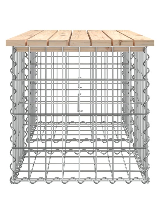 Dārza sols, gabiona dizains, 03x44x42 cm, priedes masīvkoks