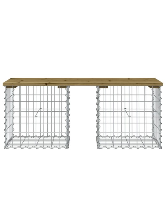 Dārza sols, gabiona dizains, 103x44x42 cm, priedes koks