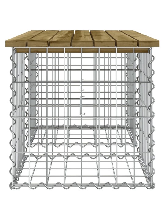 Dārza sols, gabiona dizains, 103x44x42 cm, priedes koks