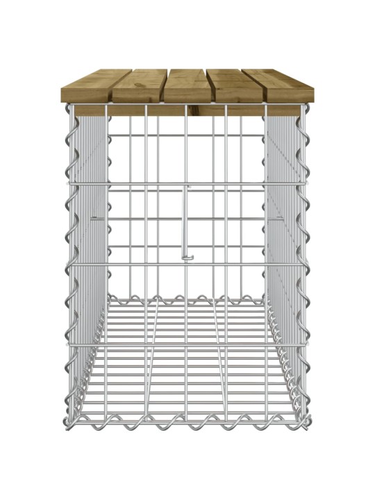 Dārza sols, gabiona dizains, 83x31,5x42 cm, priedes koks
